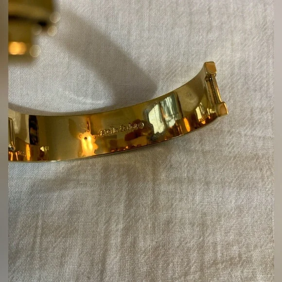 Stella & Dot Tortoise Hinged Bangle Bracelet Chic Business Casual - Picture 3 of 9